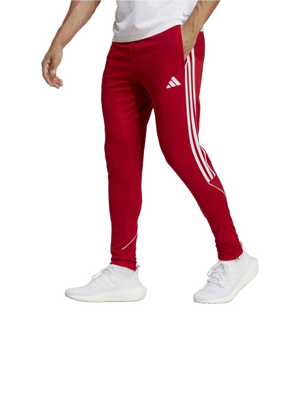 adidas men’s  Red Jogger with White Three-Stripes